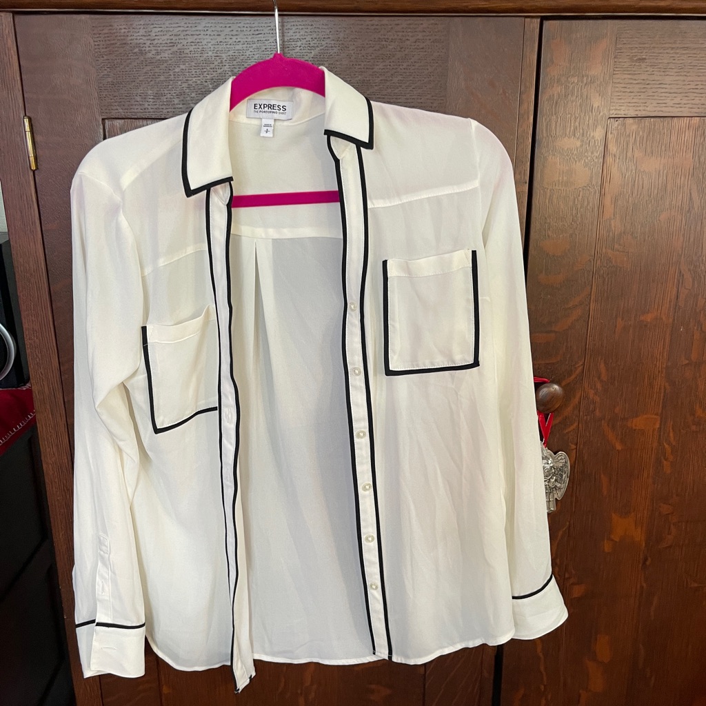 Express Small Button Down Blouse